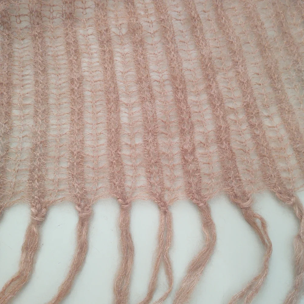 BabyMo Kid Mohair Wide Scarf Tan/Brown